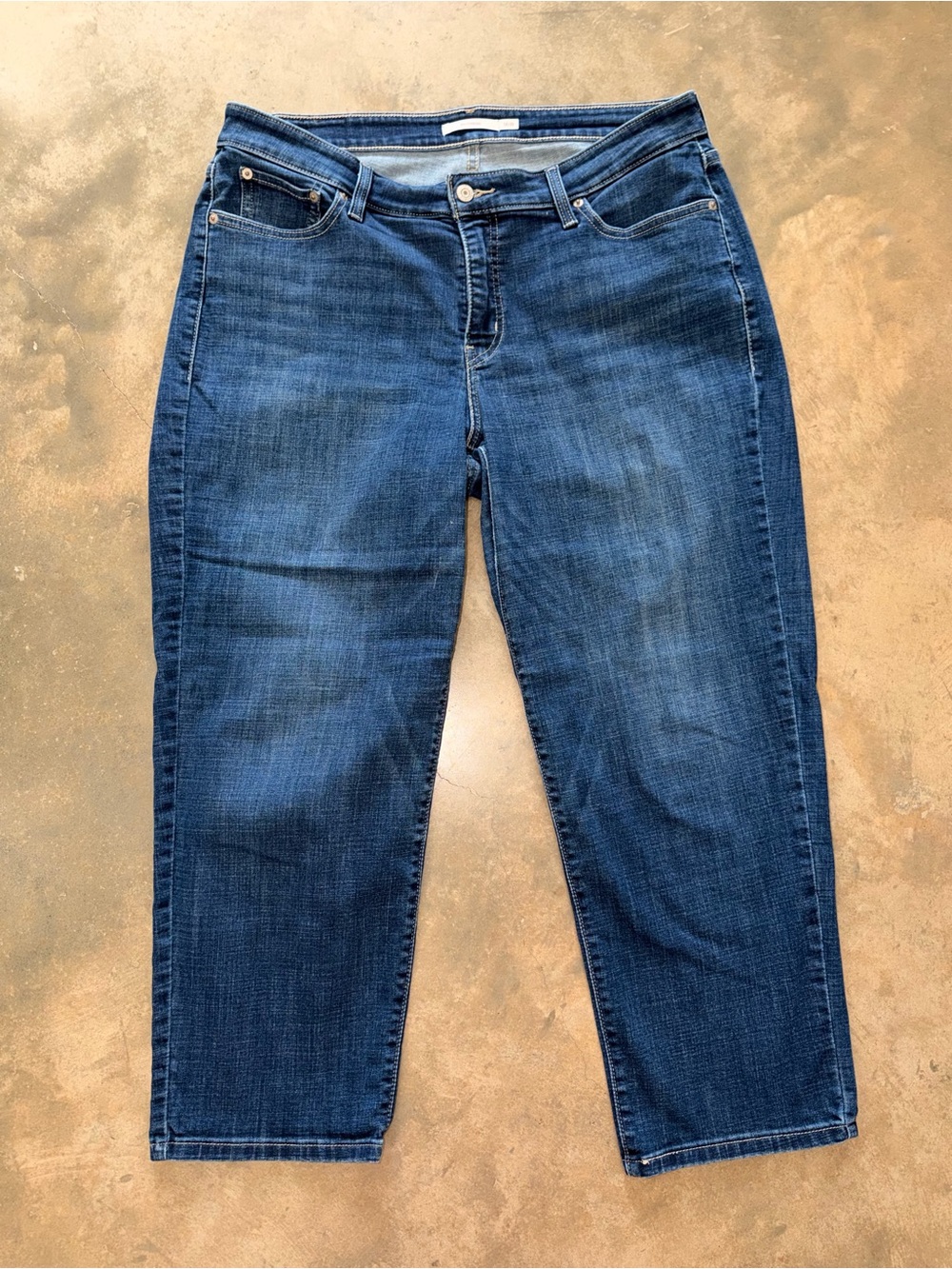 Levi’s Boyfriend Jeans 16W Dark Wash Stretch Denim Plus Size Classic Casual